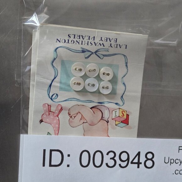 New Old Stock VTG 1940's Lady Washington Baby Pearls Buttons Lot of 18 Made USA - Picture 5 of 5